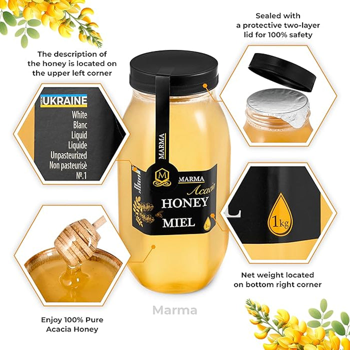 Pure Ukrainian Acacia Honey 1kg