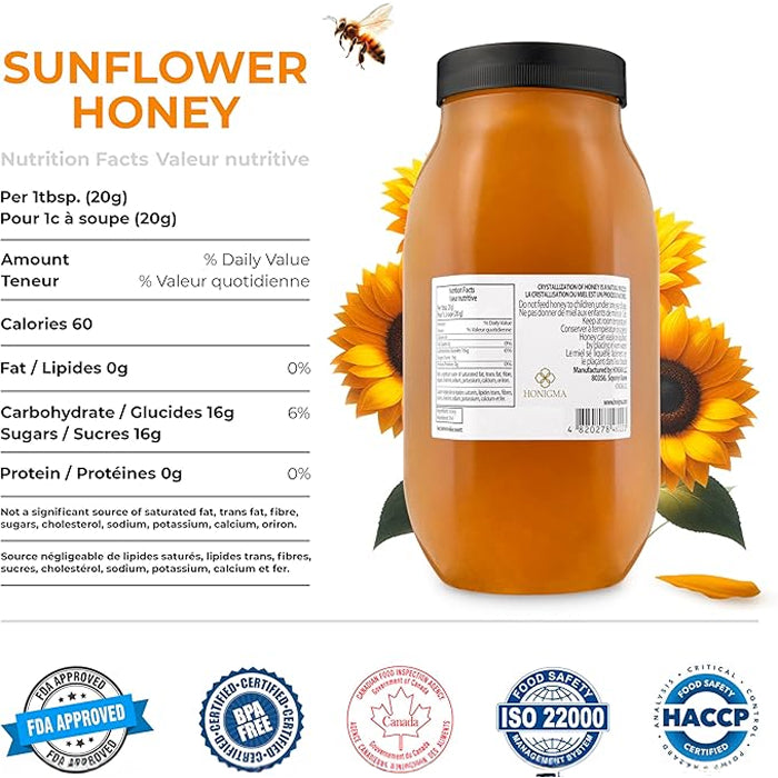 Pure Ukrainian Sunflower Honey 1kg