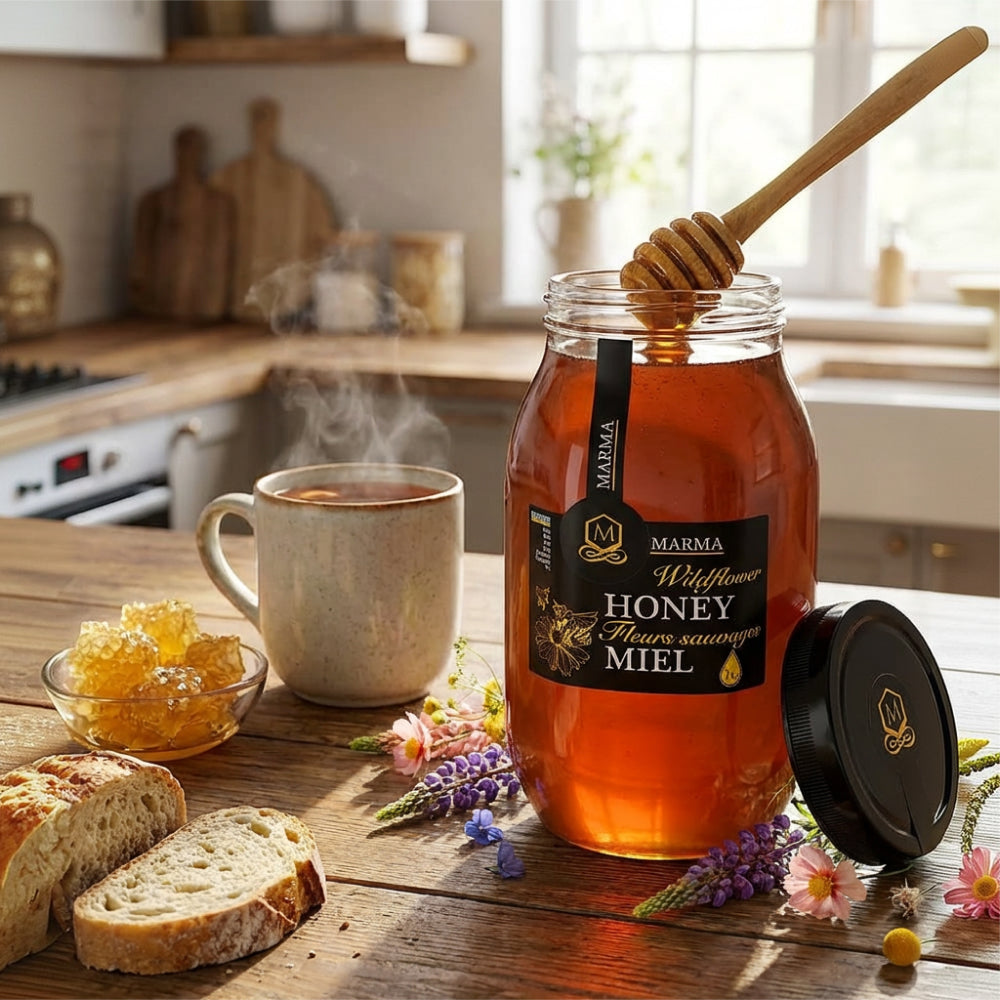 Pure Ukrainian Wildflower Honey 1kg – Hutsul Coffee Factory