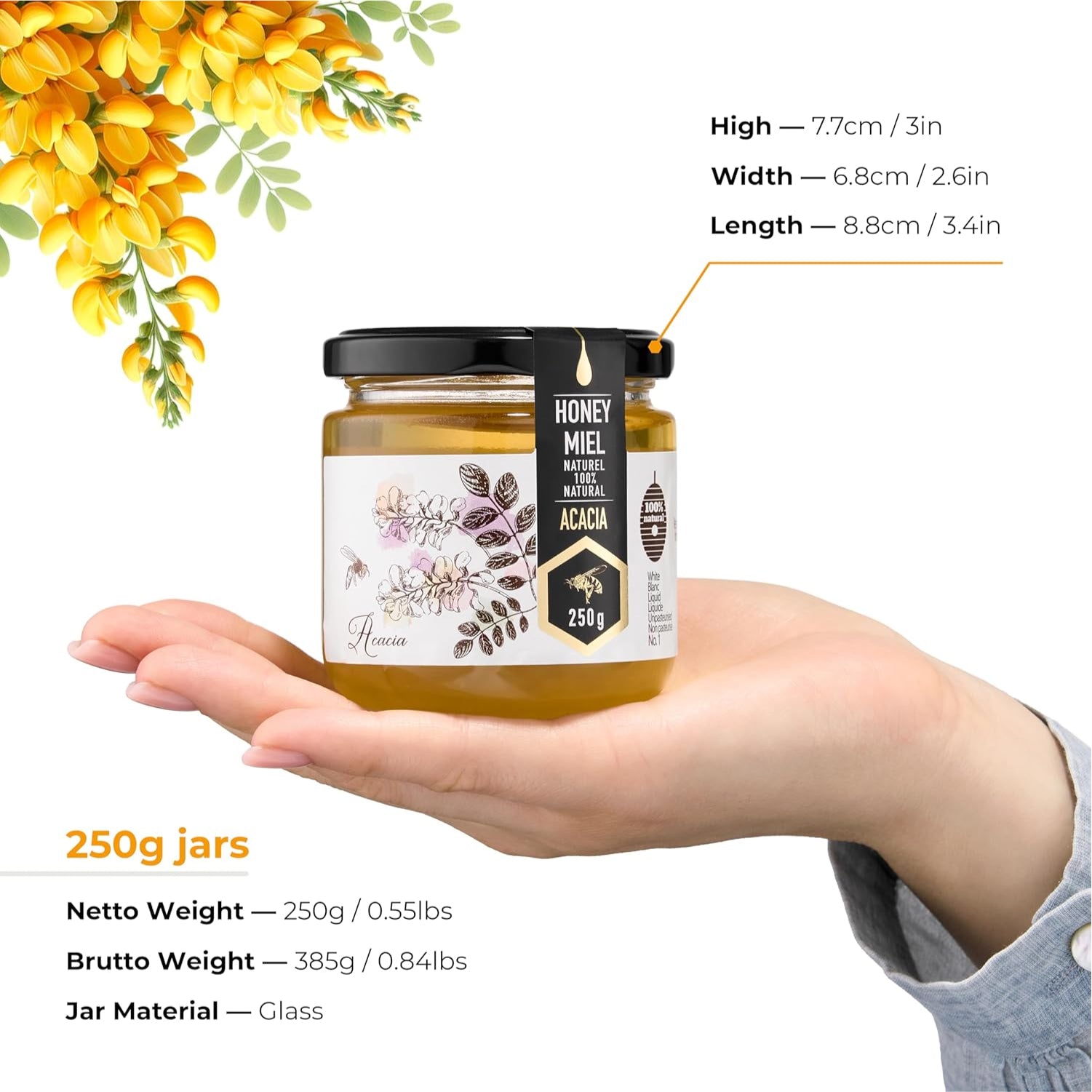 Pure Ukrainian Acacia Honey 250g