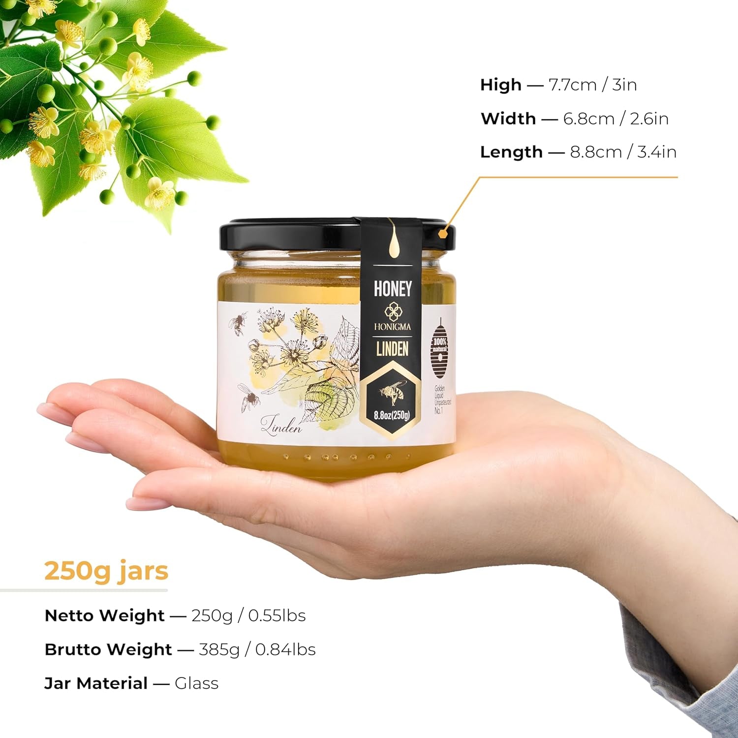 Pure Ukrainian Linden Honey 250g