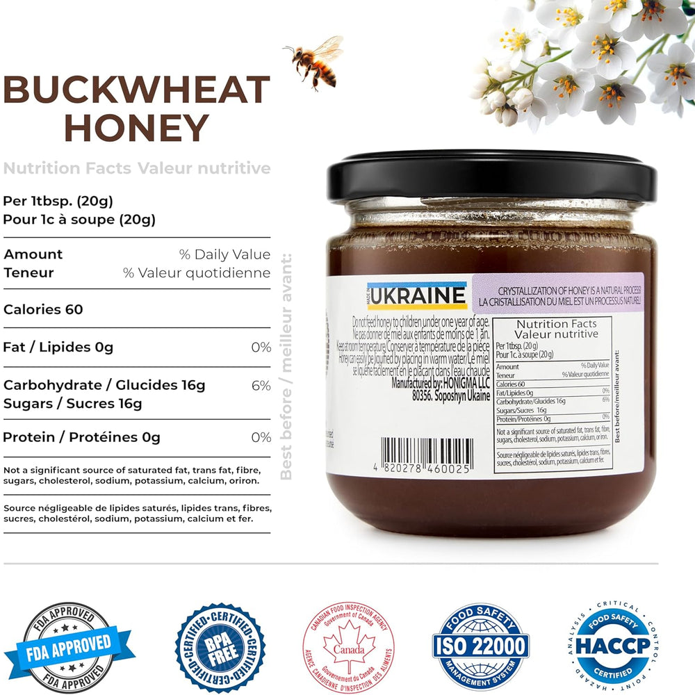 Pure Ukrainian Buckwheat Honey 250g