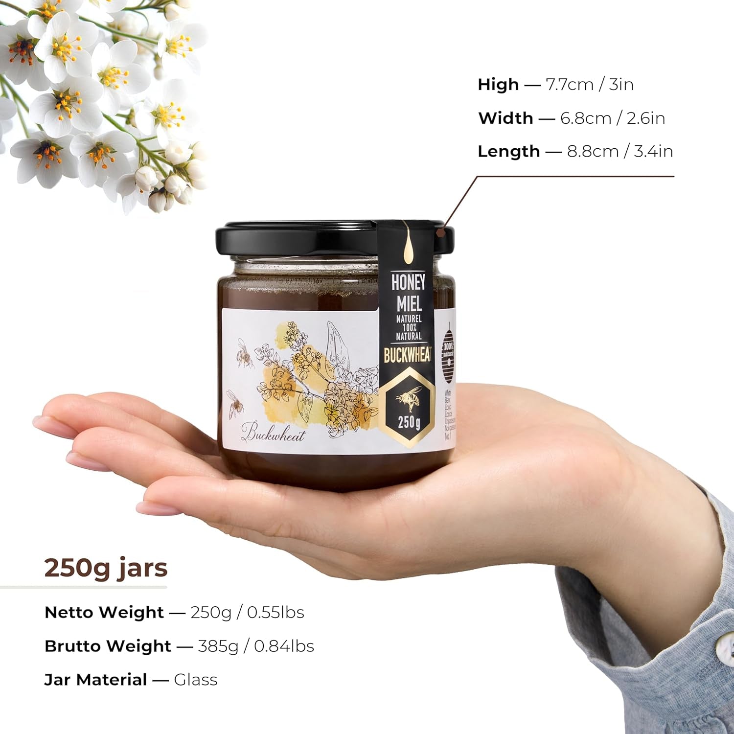 Pure Ukrainian Buckwheat Honey 250g